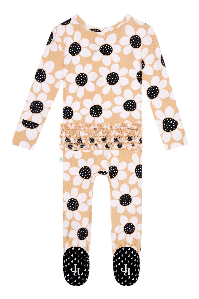Reagan Ridley Pyjamas Reagan Floral Ruffle Fitted Footie Pajamas (Women) | Nordstrom