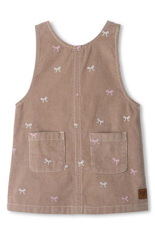 Hatley Babies'  Kids' Bow Embroidered Corduroy Dress In Etherea