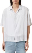AllSaints Arran Stripe Short Sleeve Button-Up Shirt