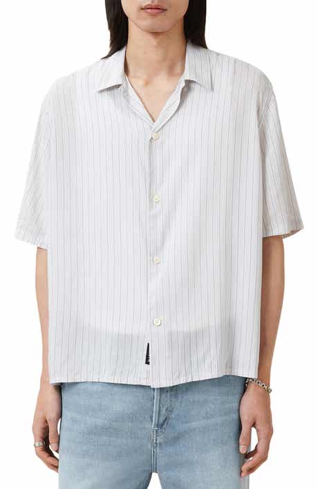 AllSaints Arran Stripe Short Sleeve Button-Up Shirt