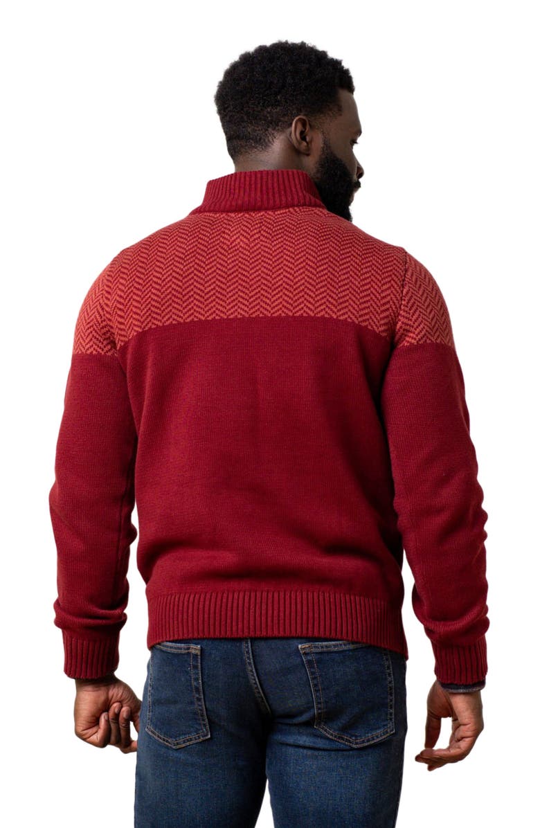 Hope & Henry Men's Organic Mock Neck Button Sweater, Alternate, color, 
