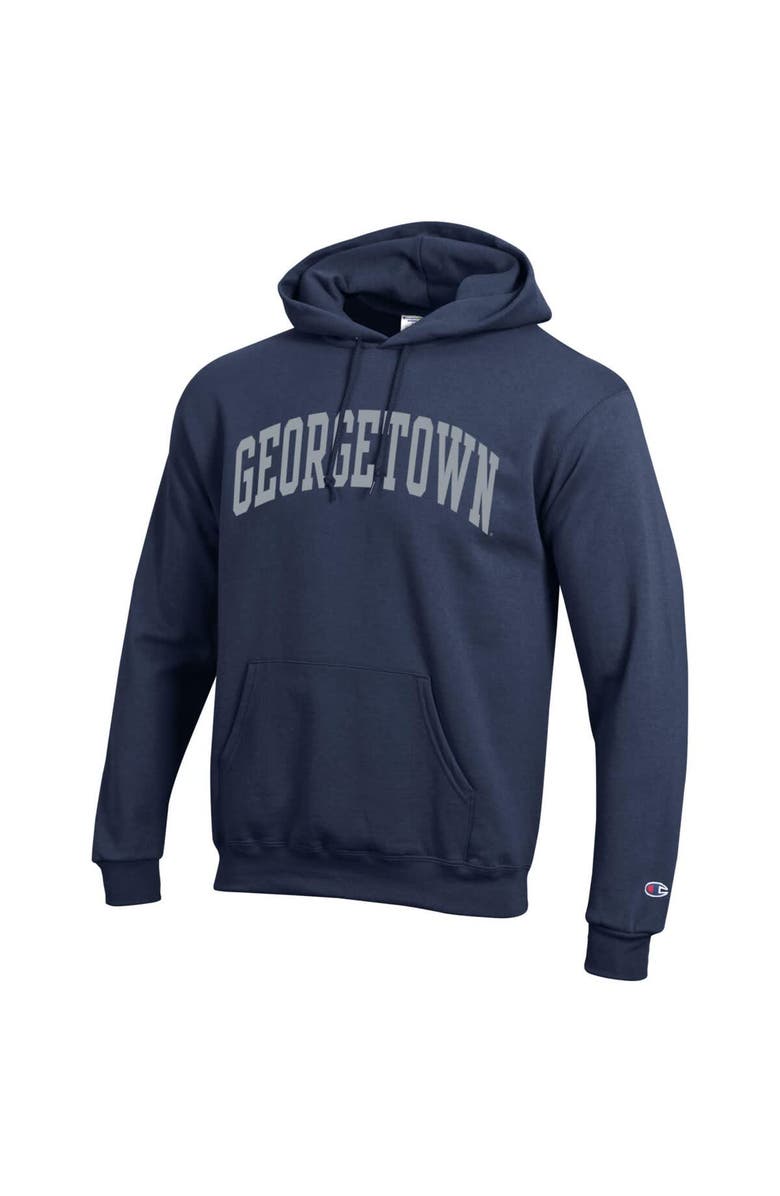 Champion Men's Champion  Navy Georgetown Hoyas Basic Arch Fleece Pullover Hoodie, Alternate, color, Navy