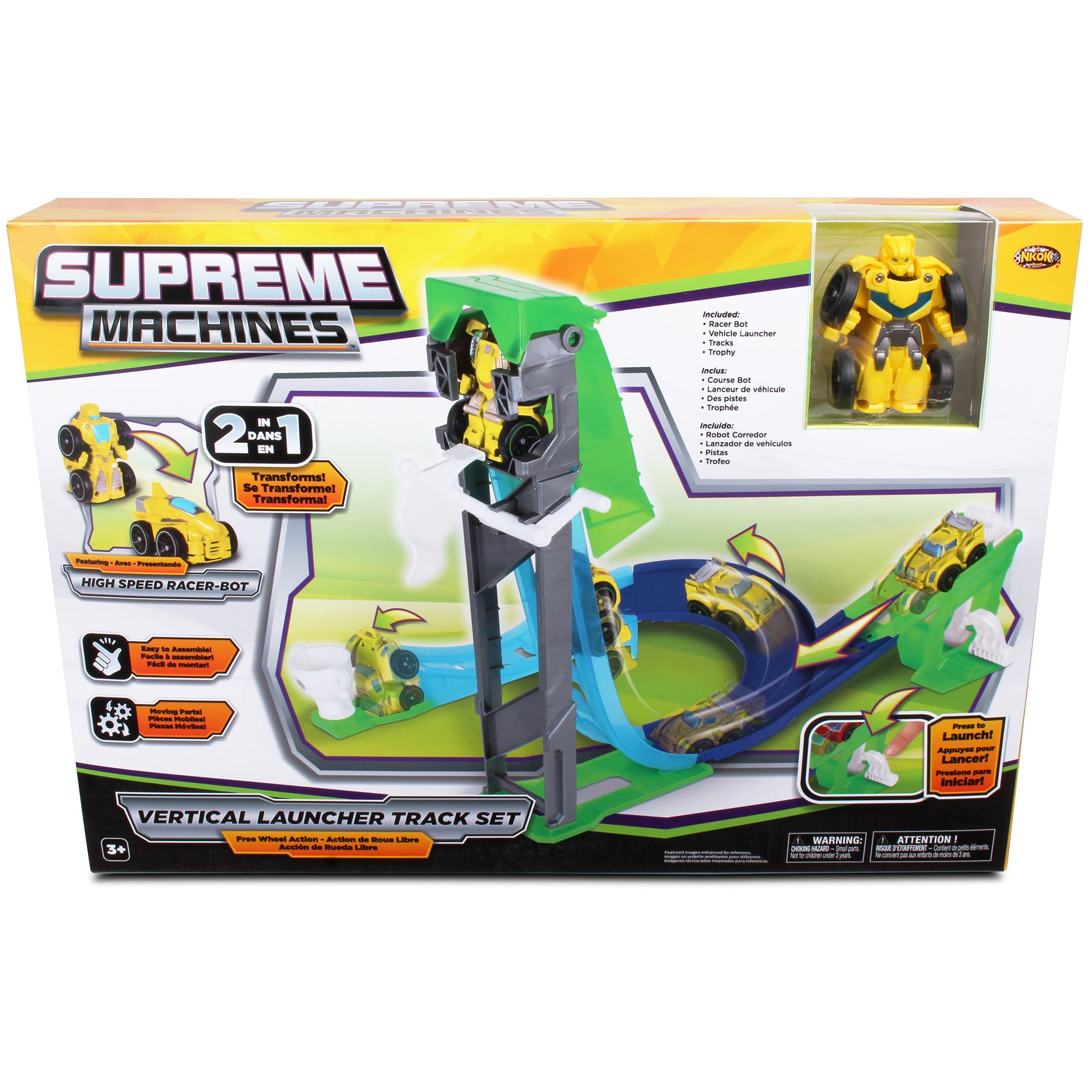 Supreme Machines High Speed Racerbot Vertical Launcher Track in Green 