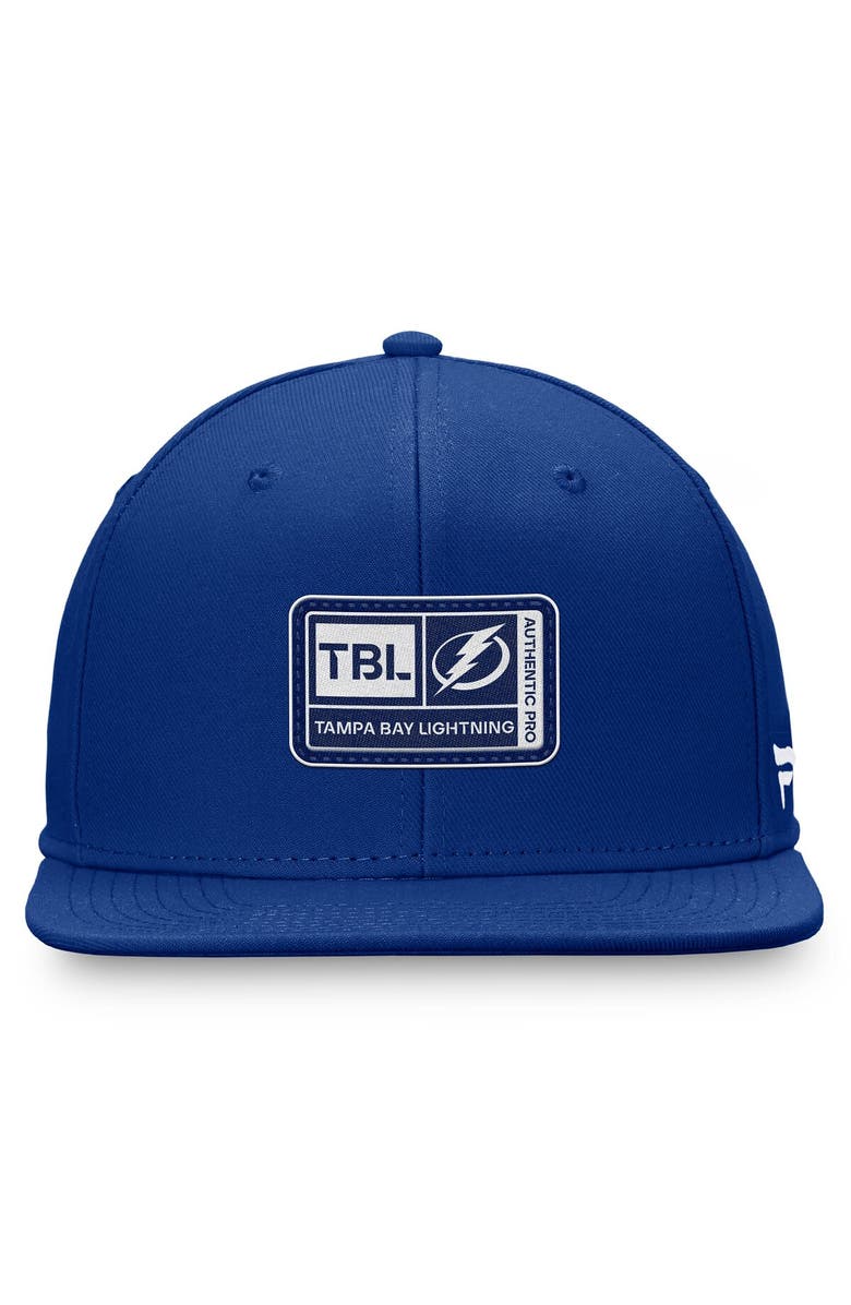FANATICS Men's Fanatics Branded  Blue Tampa Bay Lightning Authentic Pro Training Camp Snapback Hat, Alternate, color, 