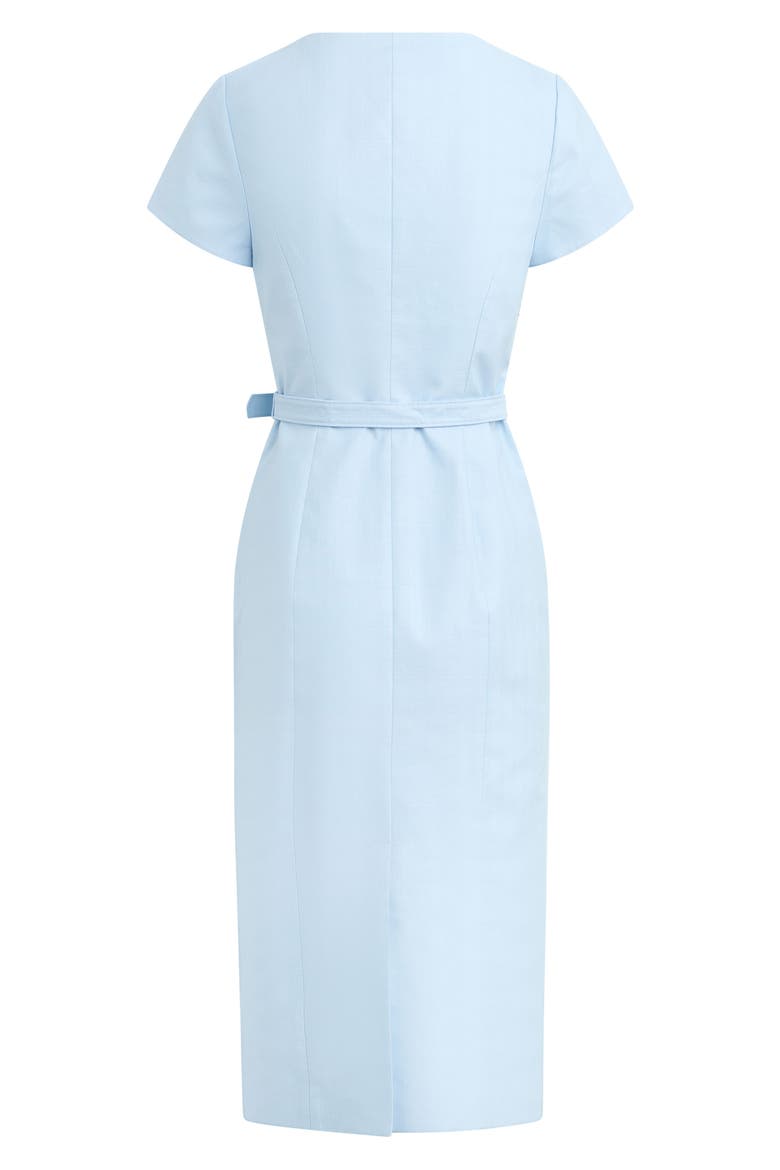 The Mademoiselle Belted Midi Dress, Alternate, color, SEA BLUE
