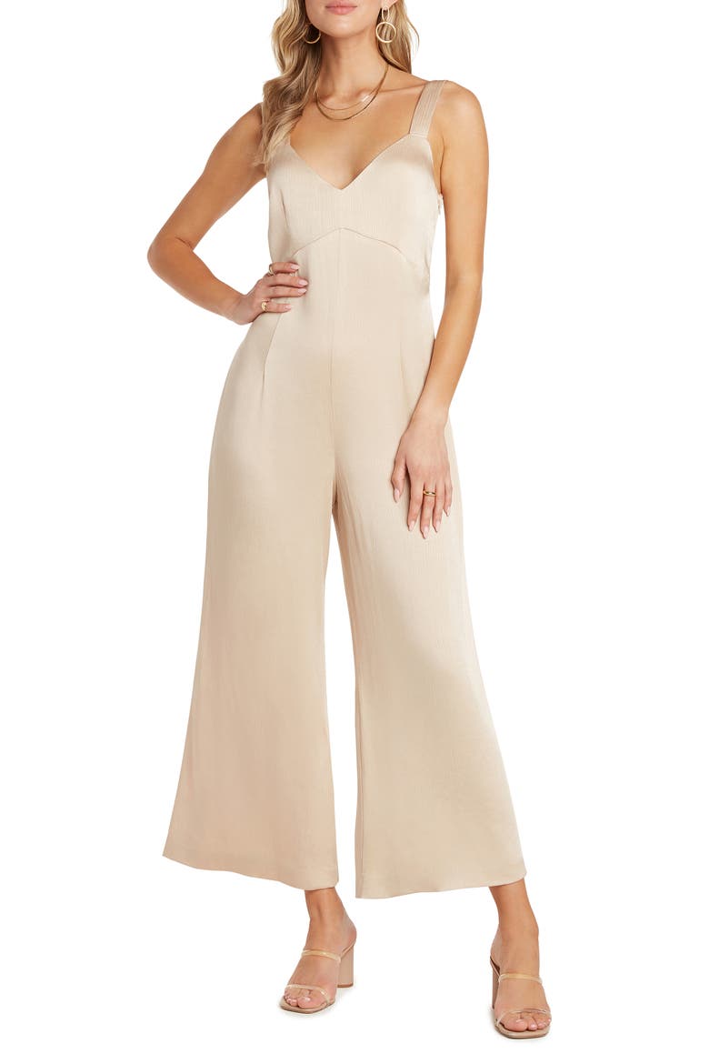 Jess Satin Jumpsuit, Main, color, ROSE