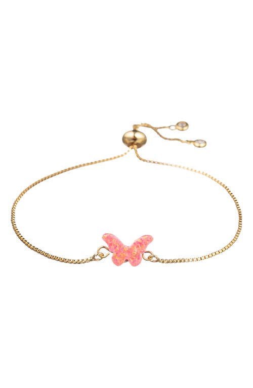 Eye Candy Los Angeles Set Of 3 Opal Slider Bracelets In Gold