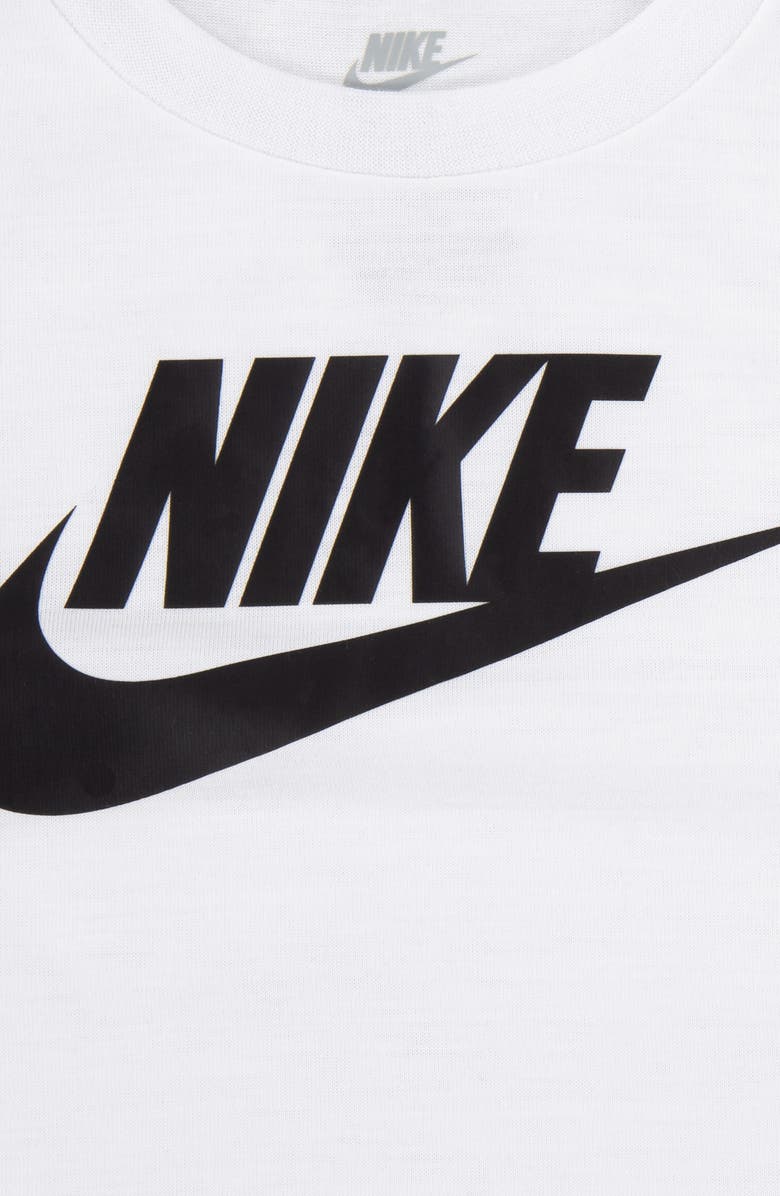 Nike Kids' Futura Puffer Vest, Logo T-Shirt & Fleece Joggers Set, Alternate, color, Black