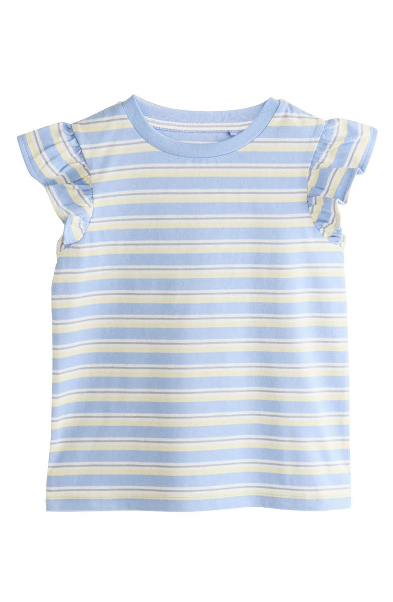 NEXT Kids' 4-Pack Assorted Flutter Sleeve Cotton T-Shirts, Alternate, color, Blue/Yellow Multi