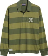 ROWING BLAZERS Harrison Long Sleeve Organic Cotton Rugby Polo