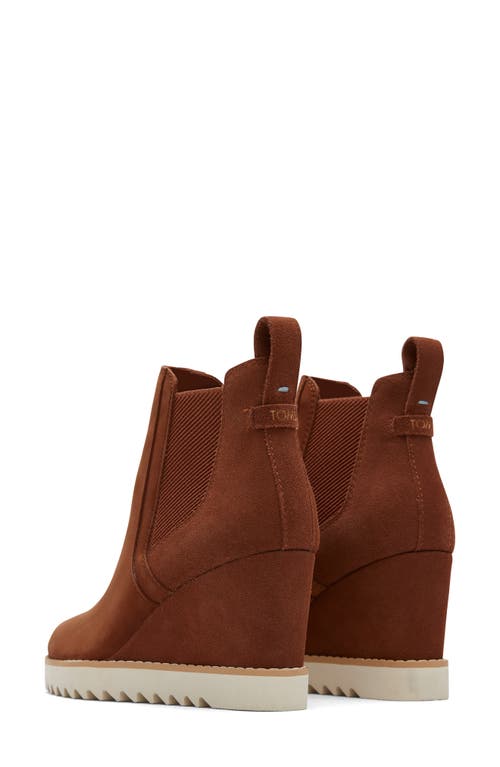 Toms Maddie Womens Suede Stretch Booties In Brown