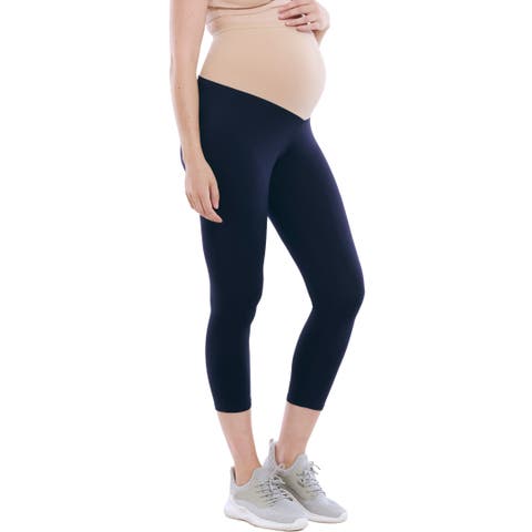 Essential Stretch Secret Fit Over the Belly Maternity Crop Leggings