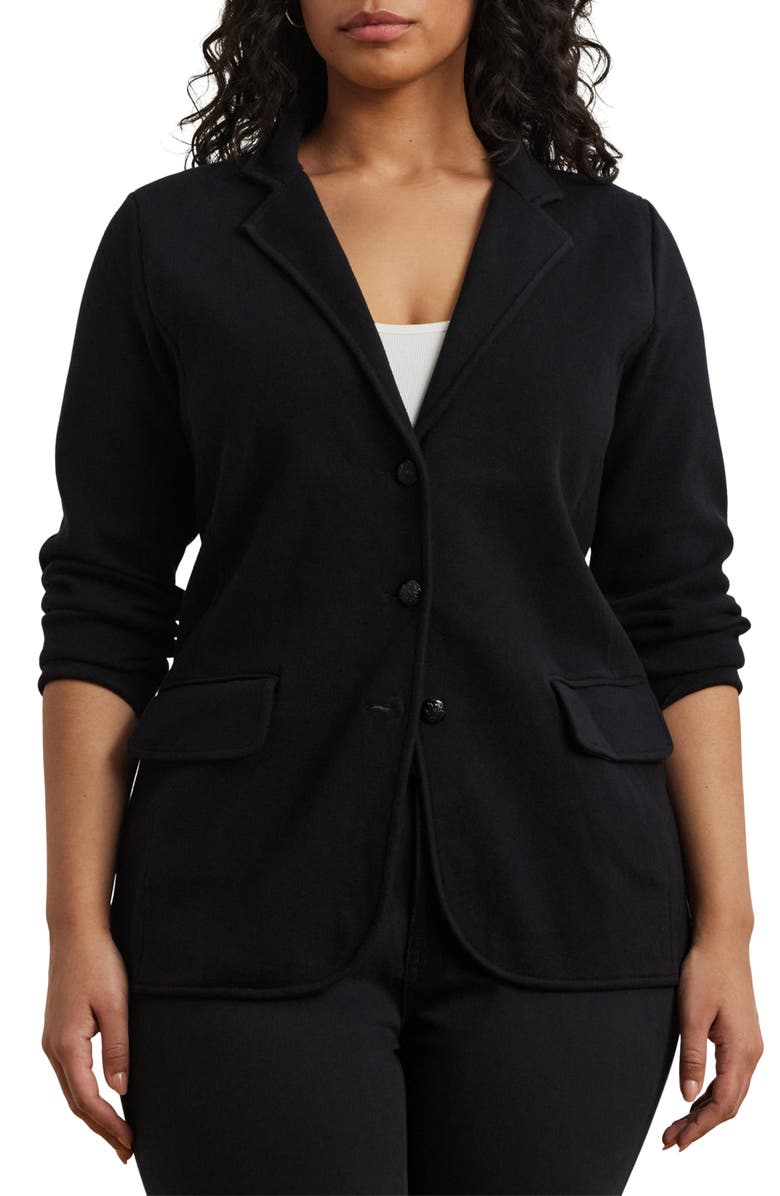Lauren Ralph Lauren Combed Cotton Blazer, Main, color, Polo Black