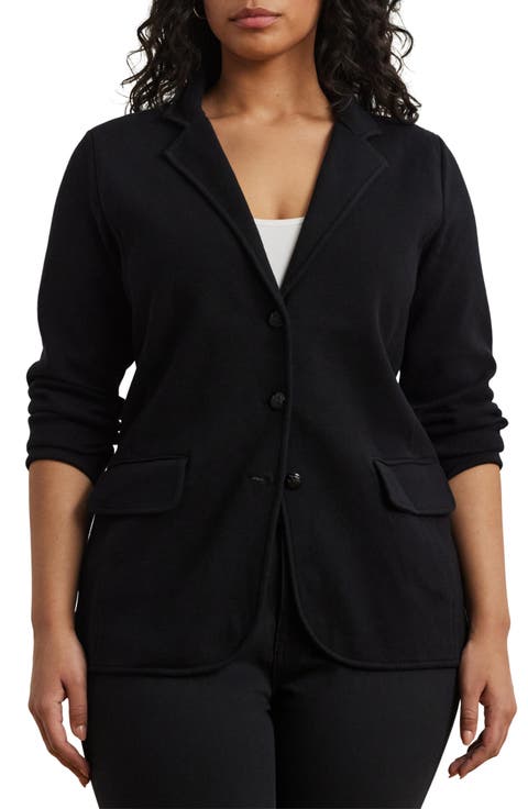 Combed Cotton Blazer (Plus)