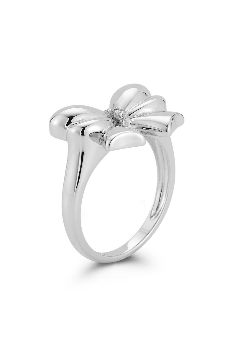 Bow Ring, Alternate, color, SILVER