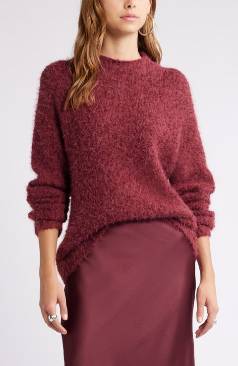 Marled Mock Neck Sweater