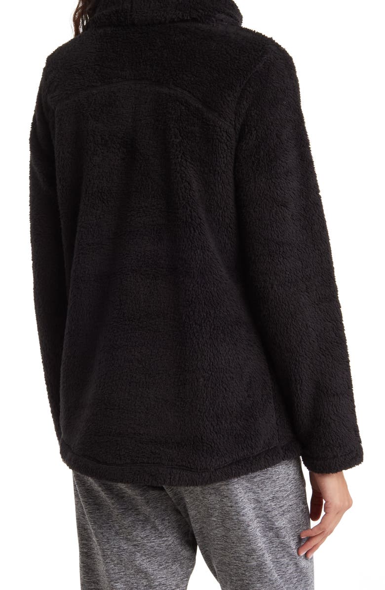 Zella Furry Fleece Funnel Neck Pullover, Alternate, color,