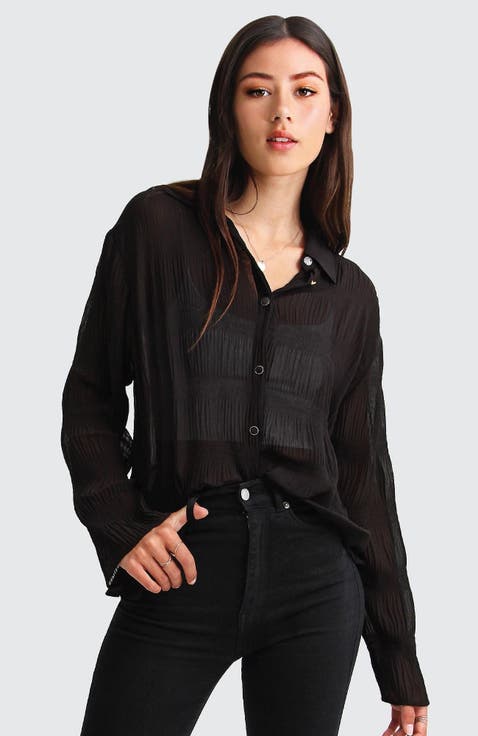 Yoko Shirred Chiffon Blouse