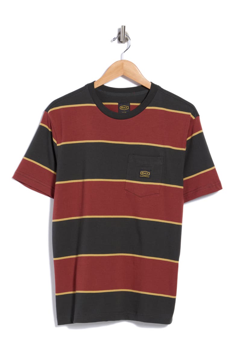 Dayshift Stripe Cotton Pocket T-Shirt, Main, color, PIRATE BLACK