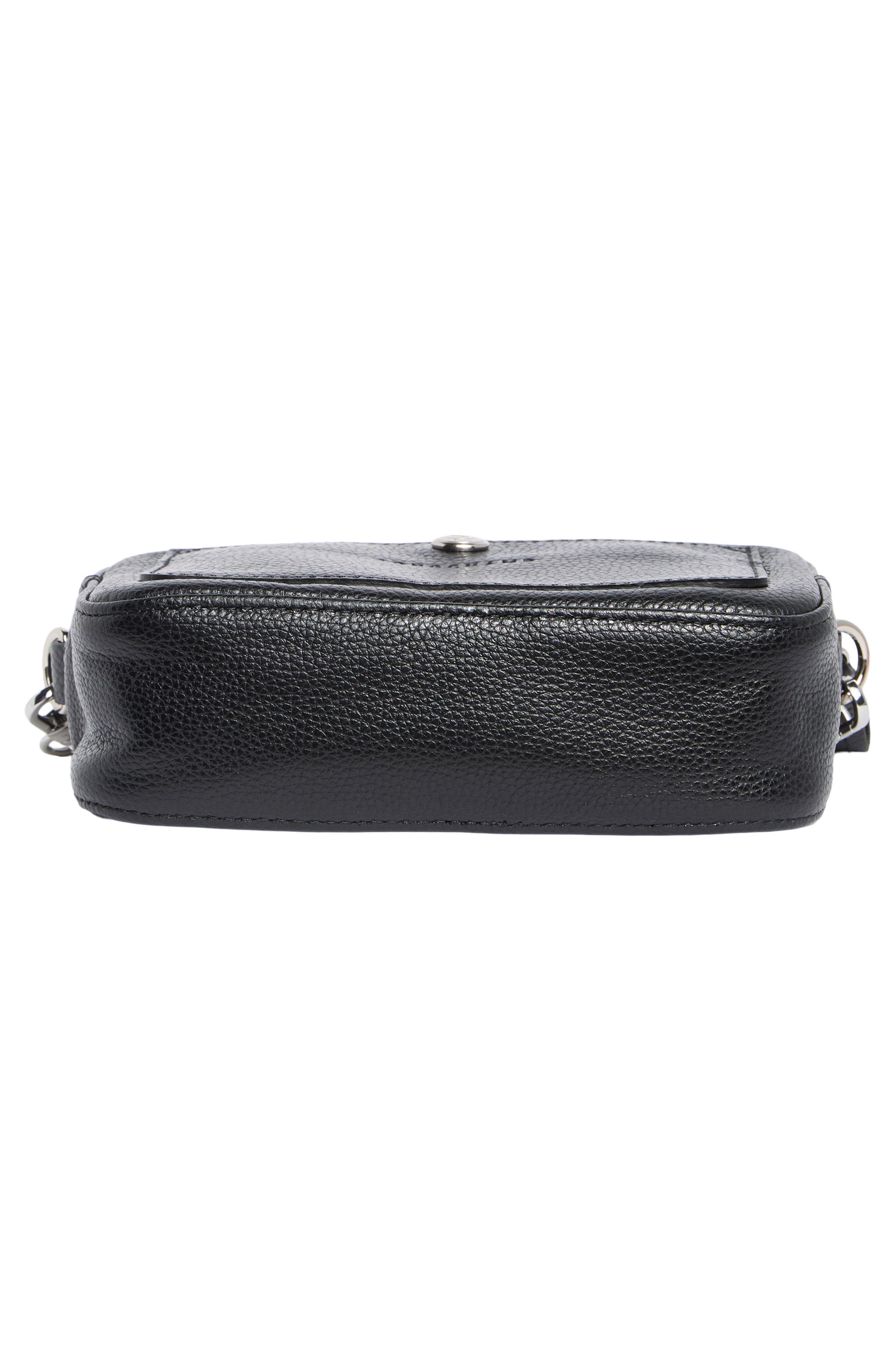 Longchamp Convertible Leather Crossbody/Belt Bag, Alternate, color, Black