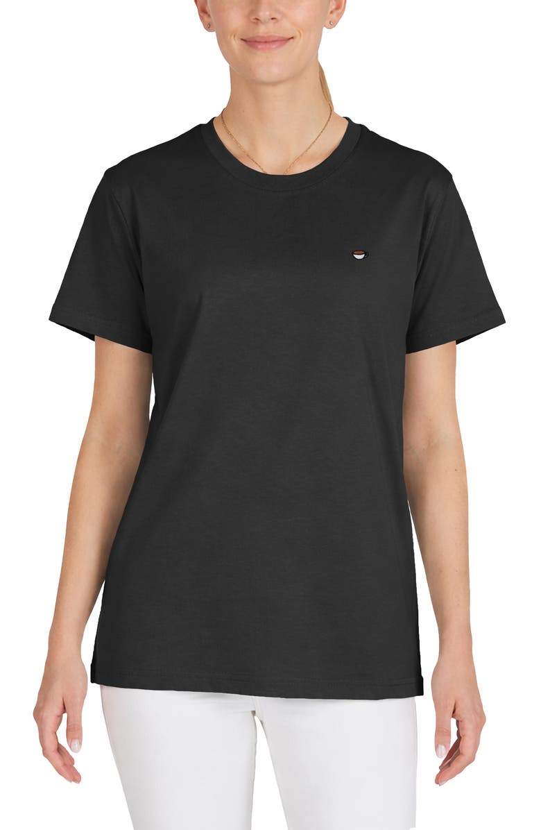 Dalix Womens Lil Coffee Jersey Tee, Main, color, Dark Gray