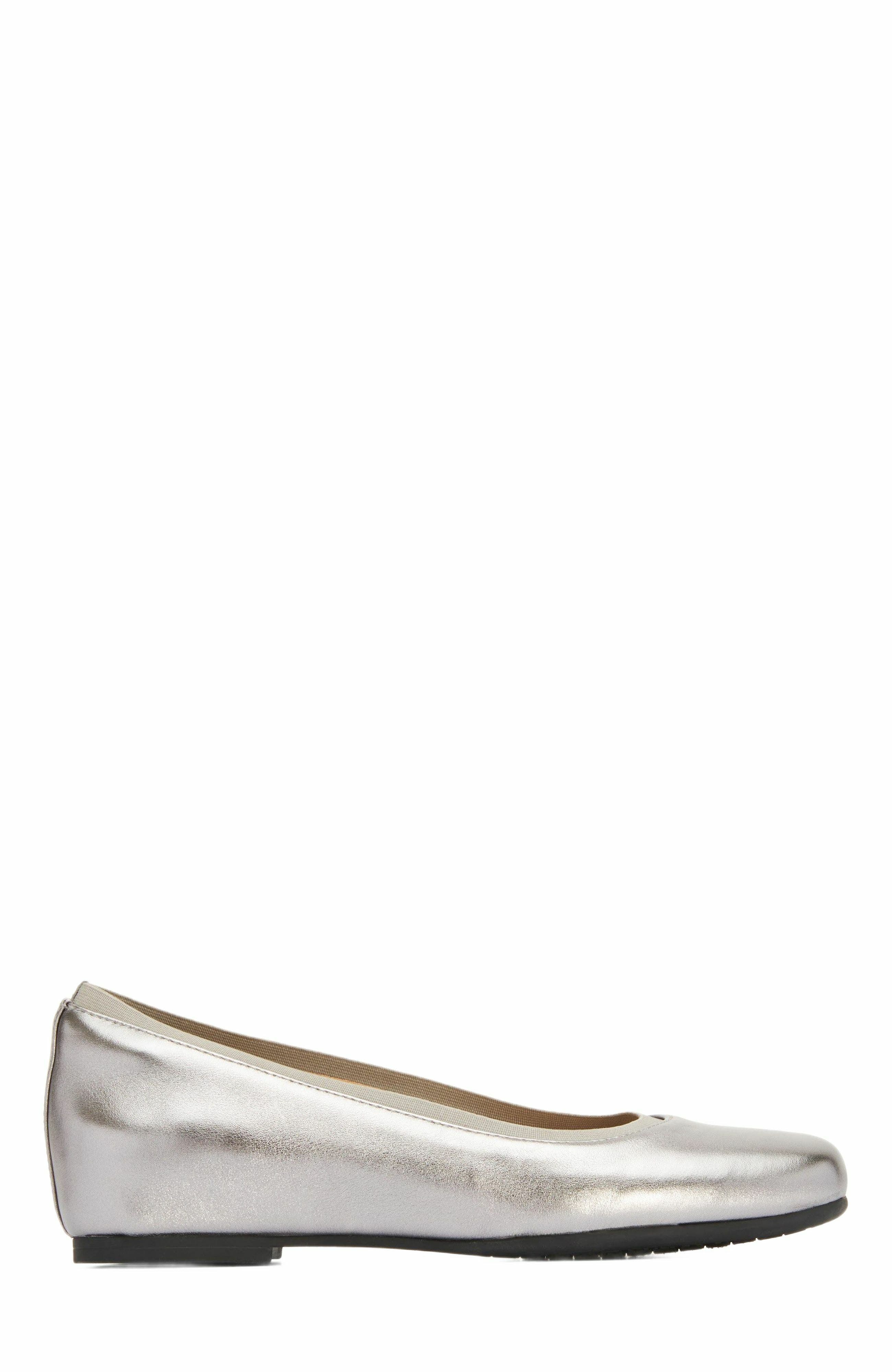 Cadence Ballet Flat, Alternate, color, Dark Silver