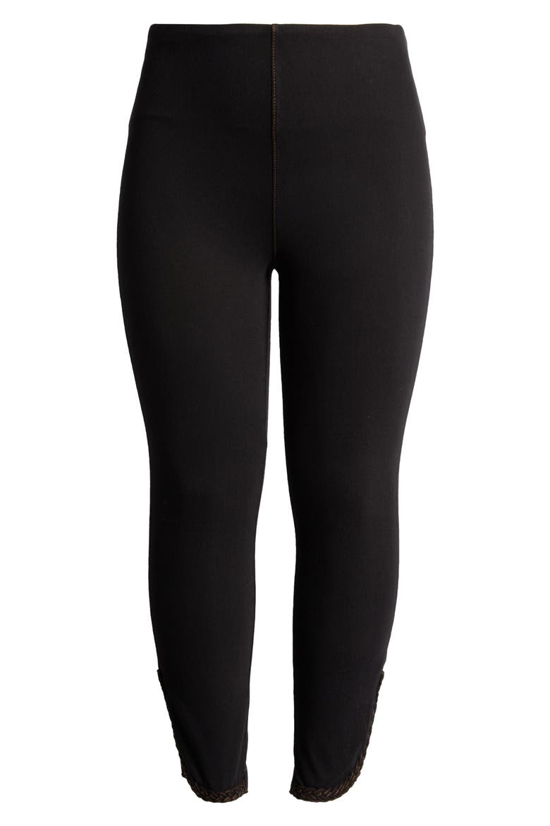 Happy Hour Braided Crop Jeans, Alternate, color, MIDTOWN BLACK