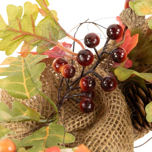 Northlight Berries And Pinecones Artificial Fall Harvest Twig Wreath, 18-inch, Unlit In Multi