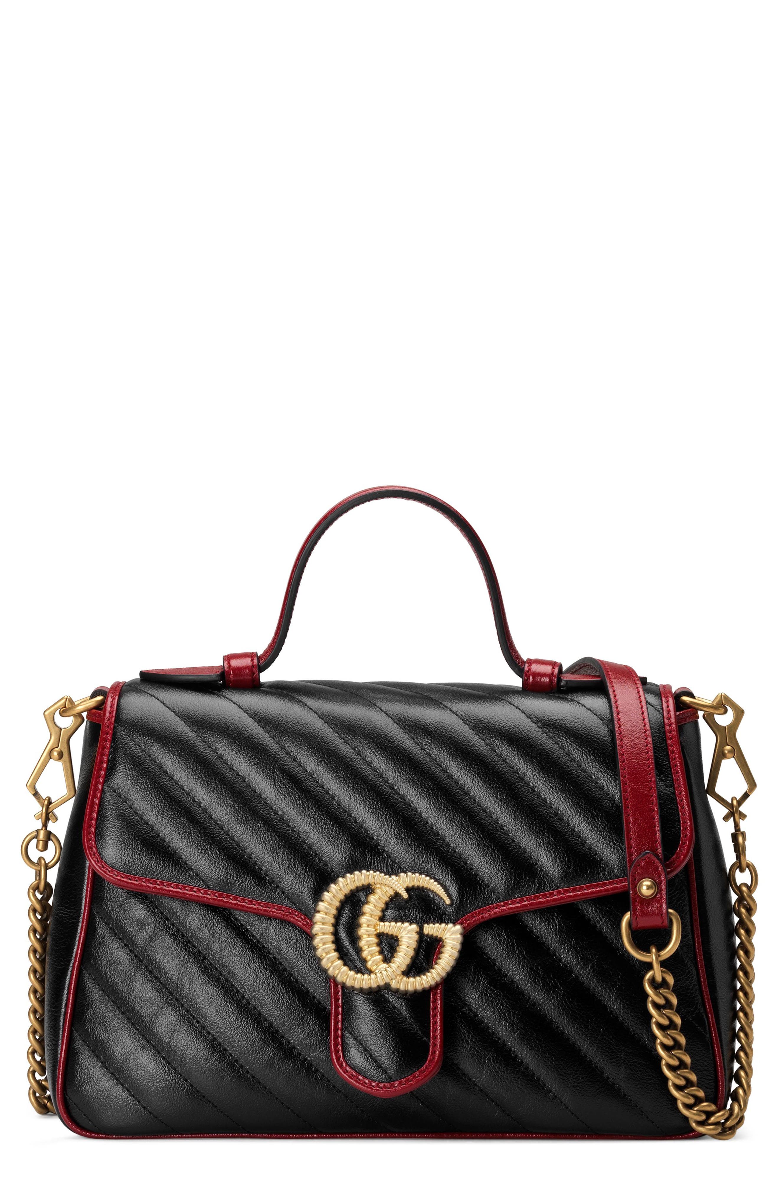 Gucci Small GG 2.0 Matelassé Leather Top Handle Bag, Main, color, 