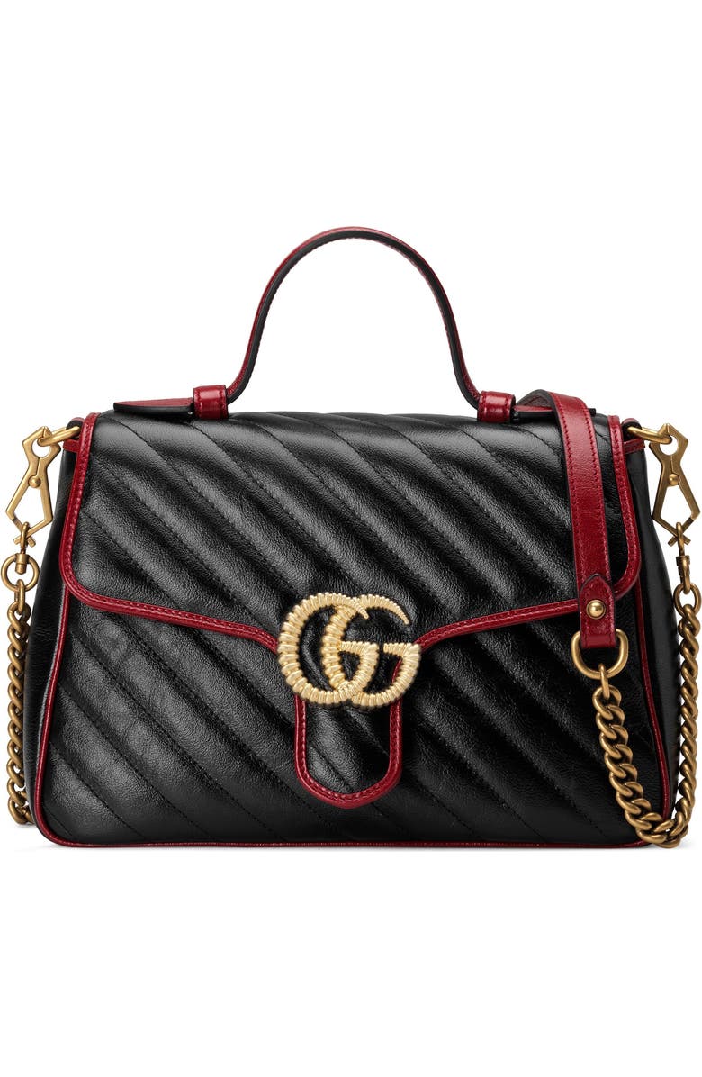 Gucci Small GG 2.0 Matelassé Leather Top Handle Bag, Main, color,