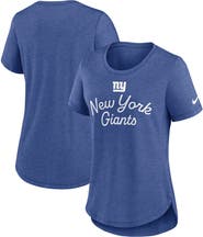 Nike Women's Nike Royal New York Giants Script Tri-Blend T-Shirt