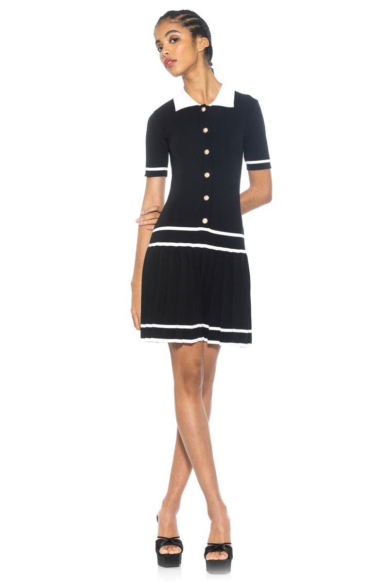 Alexia Admor Lucinda Short Sleeve Dress, Alternate, color, Black