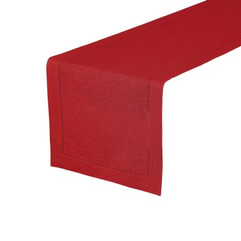 Linen Table Runner - Classic Hemstitch