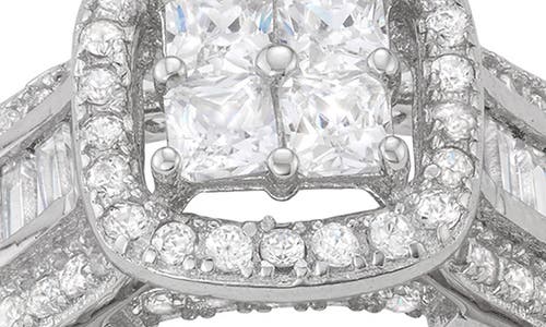 Fuzion Creations Set Of 2 Lab Grown White Sapphire Stackable Rings In Silver