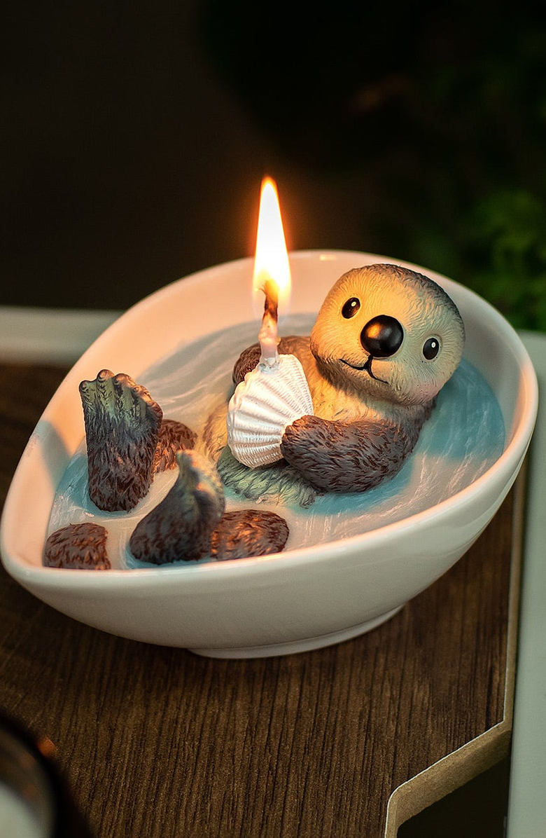 Southlake gifts Sea Otter Candle, Alternate, color, White