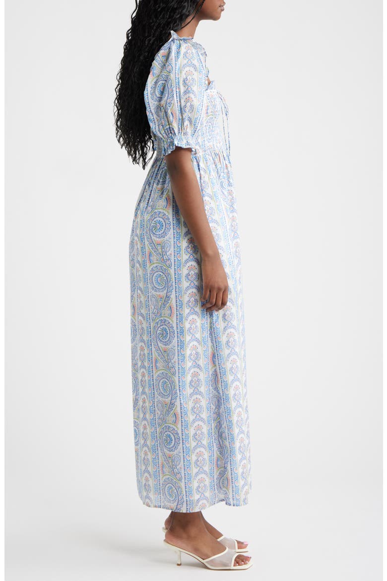 The Scarlett Paisley Nap Midi Dress, Alternate, color, CORSICA PAISLEY BLUE
