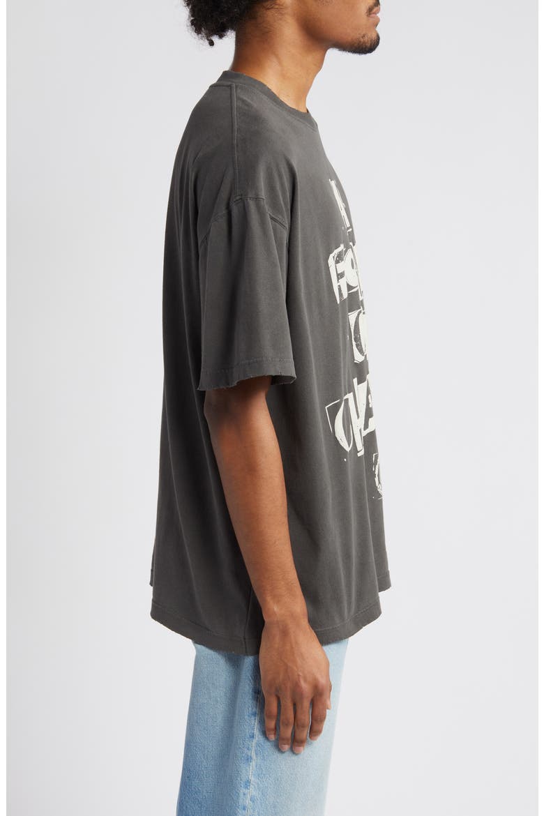 A Force of Change Oversize Cotton Graphic T-Shirt, Alternate, color, BLACK
