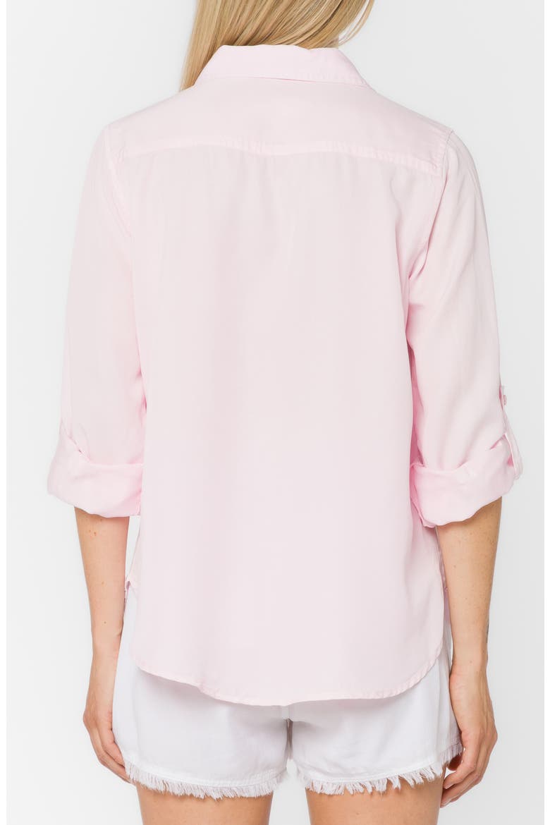 Talma Roll Tab Sleeve Button-Up Shirt, Alternate, color, FROSTY PINK