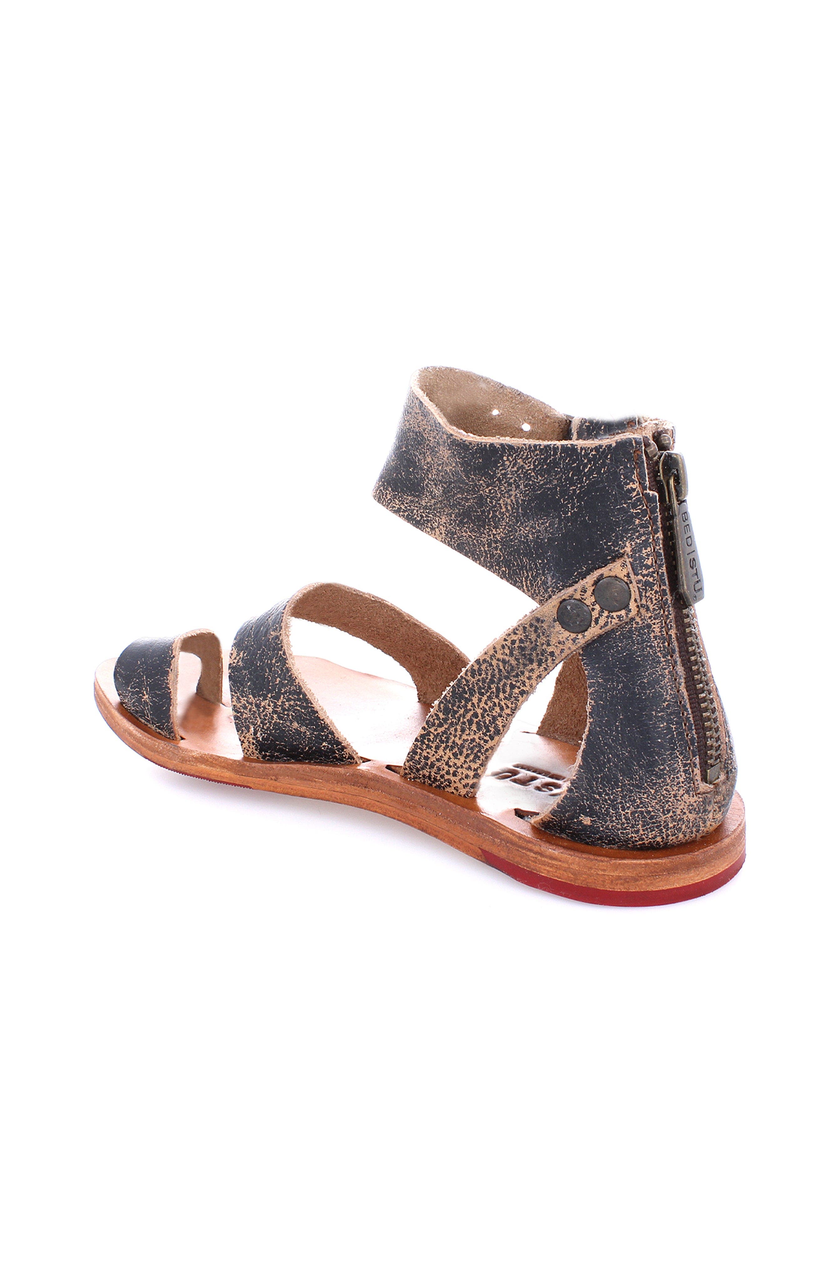 Bed Stu Afrodita Artisan Sandal, Alternate, color, Black Lux