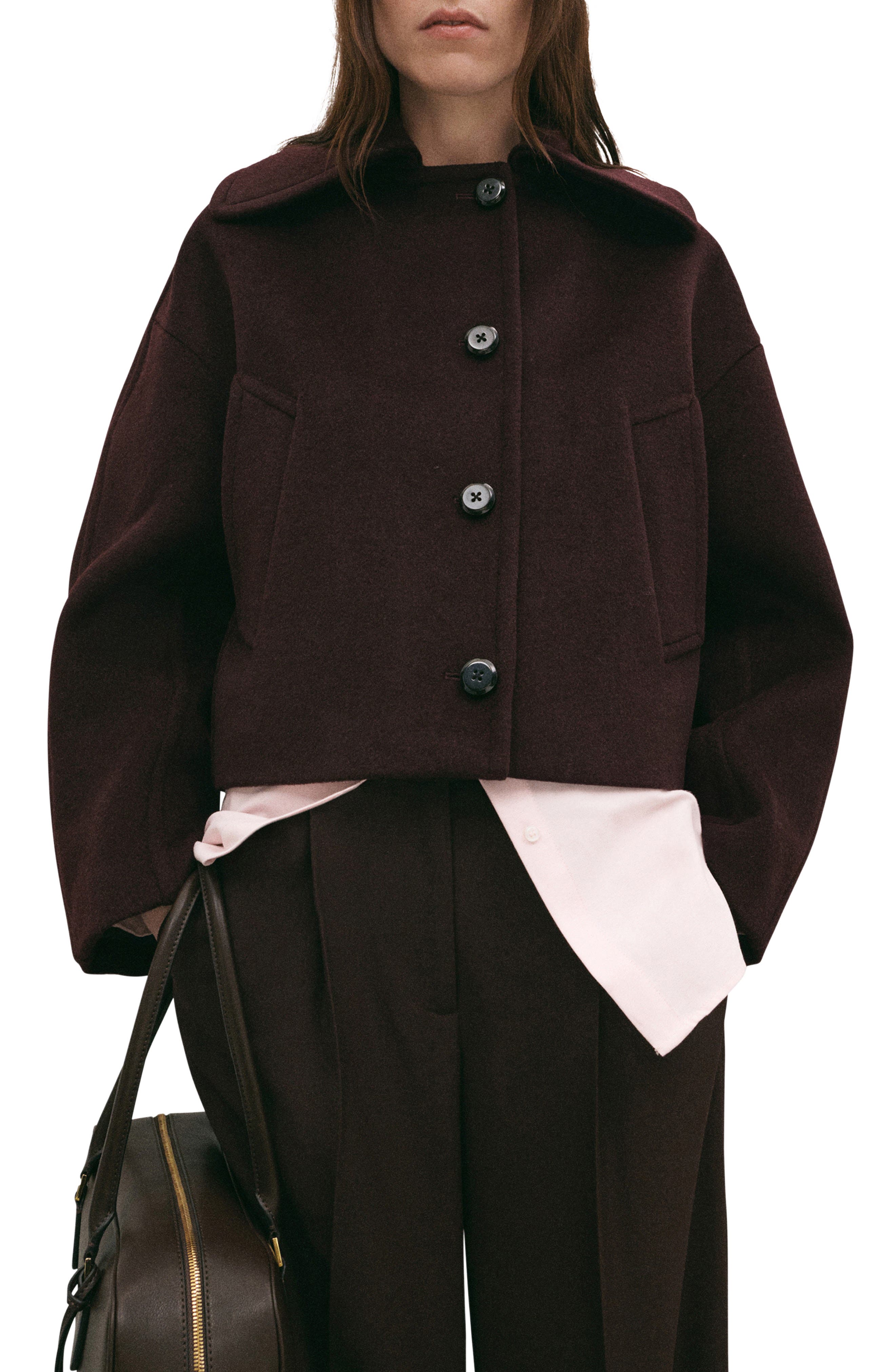 Wool Blend Crop Jacket - image 3