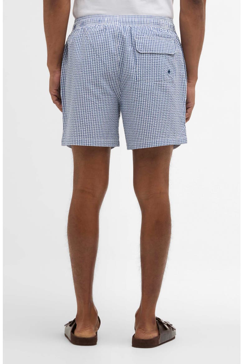 Gingham Seersucker Swim Trunks, Alternate, color, SAILBOAT BLUE