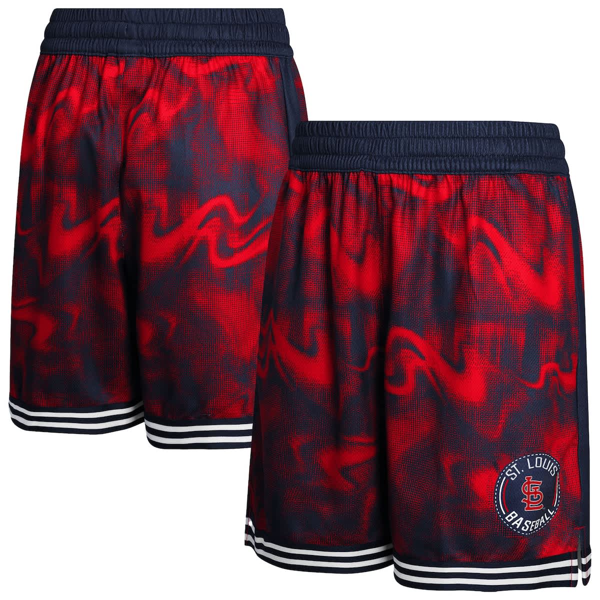 Outerstuff Kids'  Youth Navy/red St. Louis Cardinals Outfielder Shorts In Multi