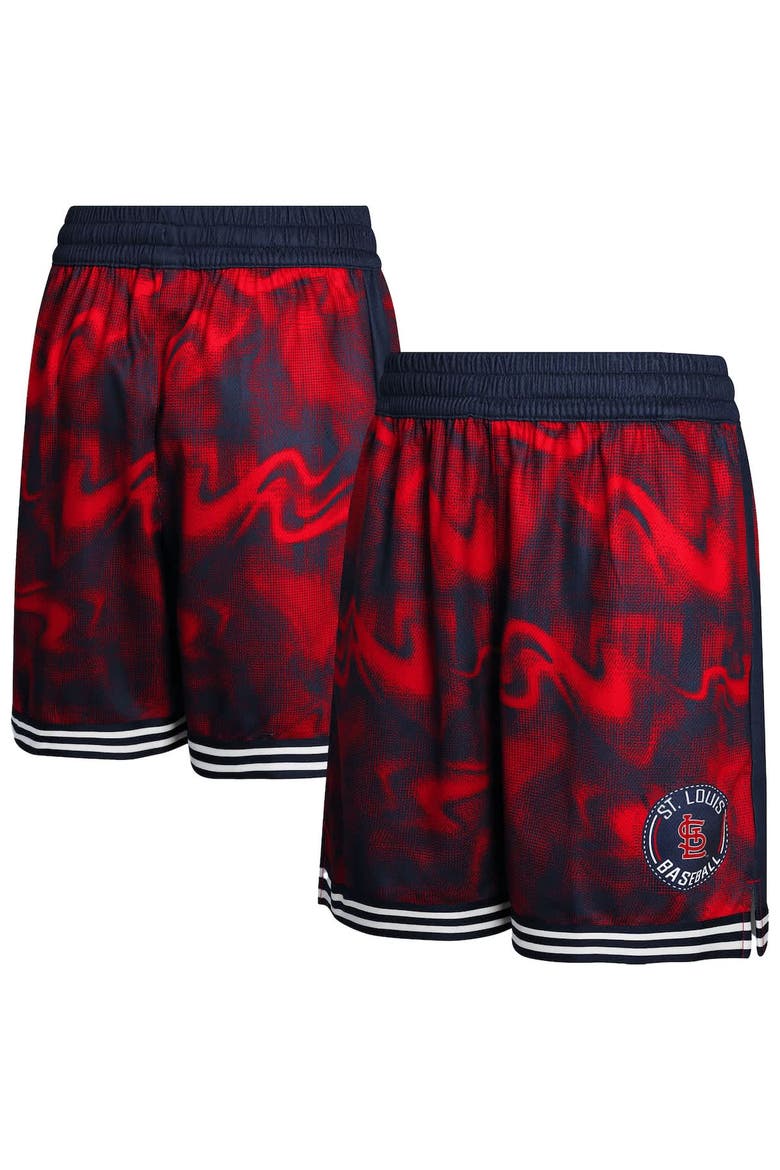 Youth Navy/Red St. Louis Cardinals Outfielder Shorts, Main, color, Navy