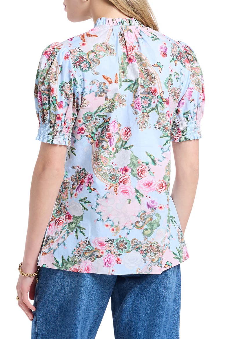 Mila Short Sleeve Woven Shirt, Alternate, color, MULTI