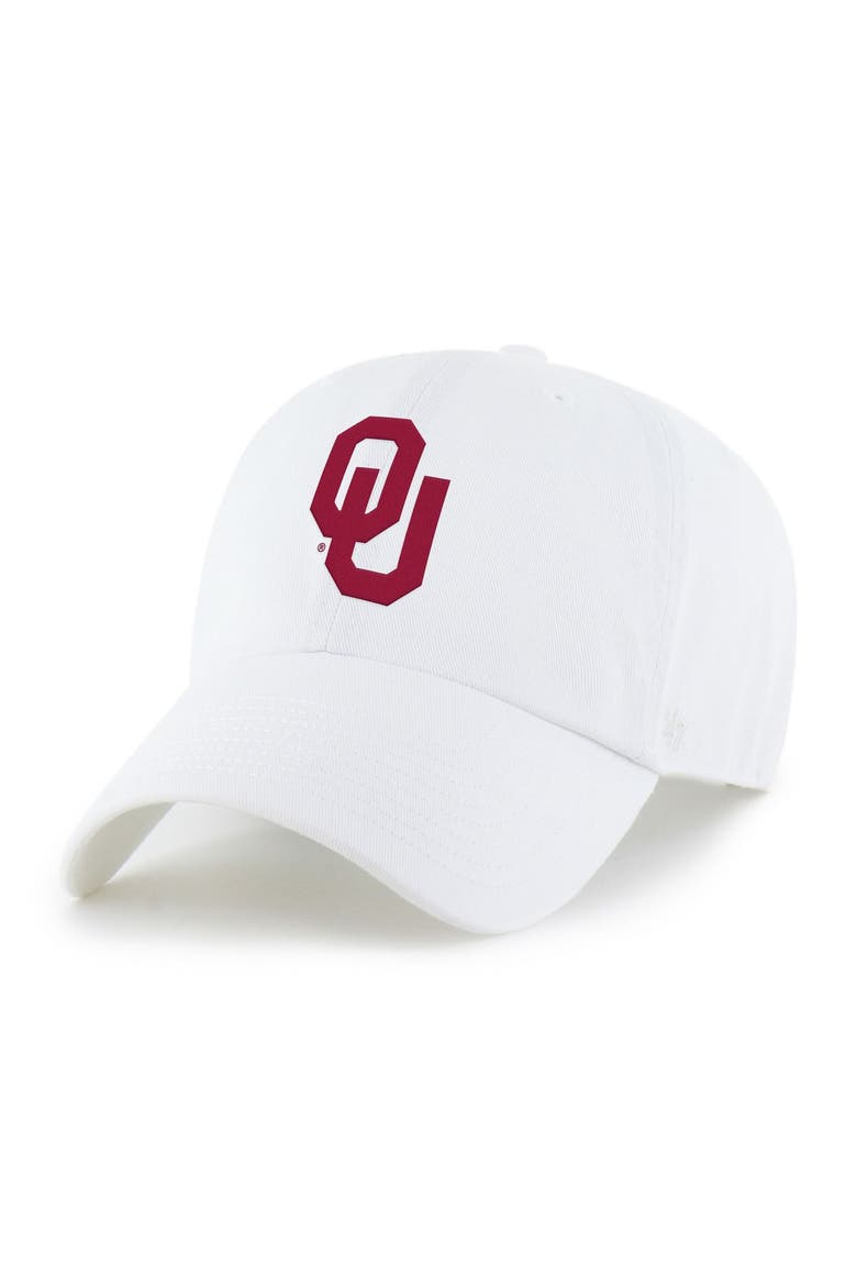 Men's '47 White Oklahoma Sooners Americana Heritage Clean Up Adjustable Hat, Alternate, color, White