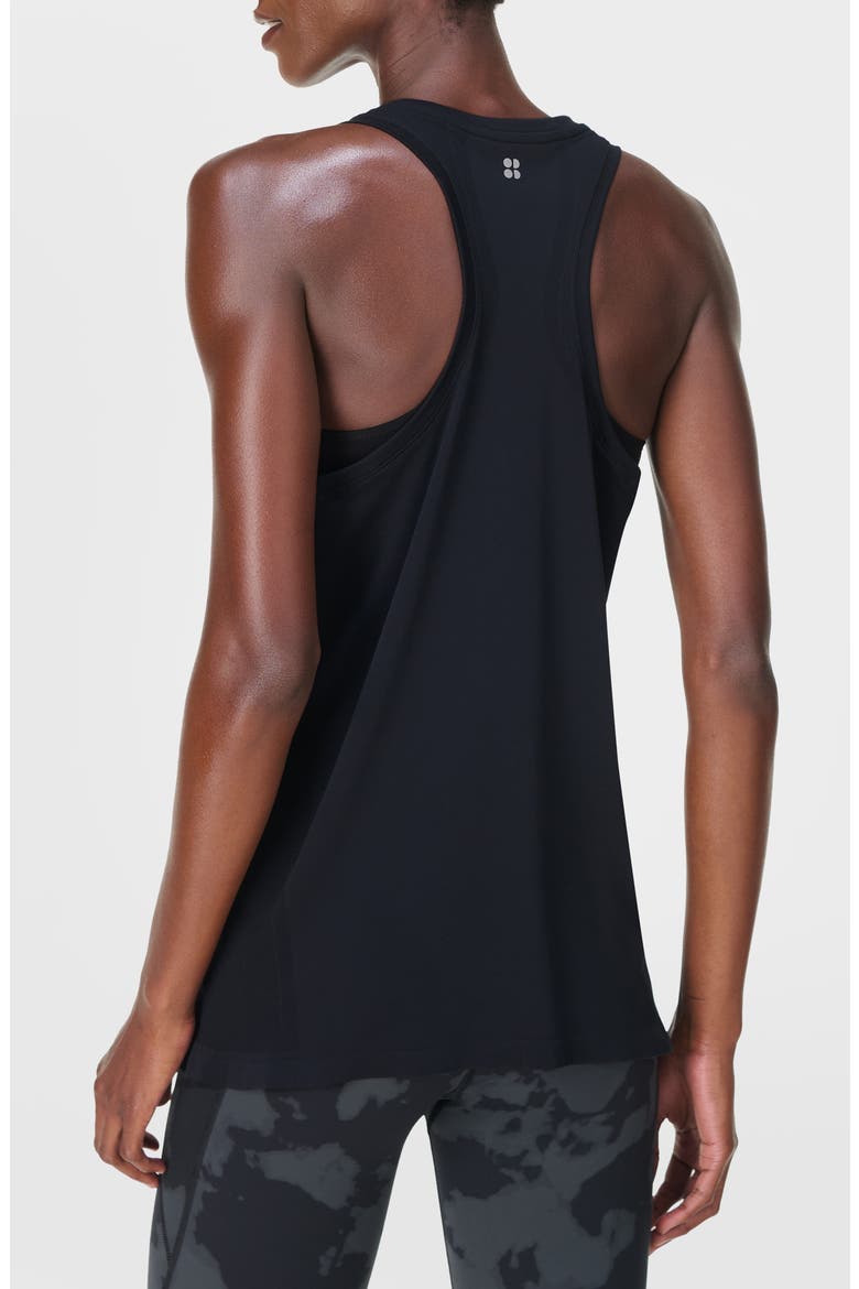 Featherweight Seamless Workout T-Shirt, Alternate, color, BLACK