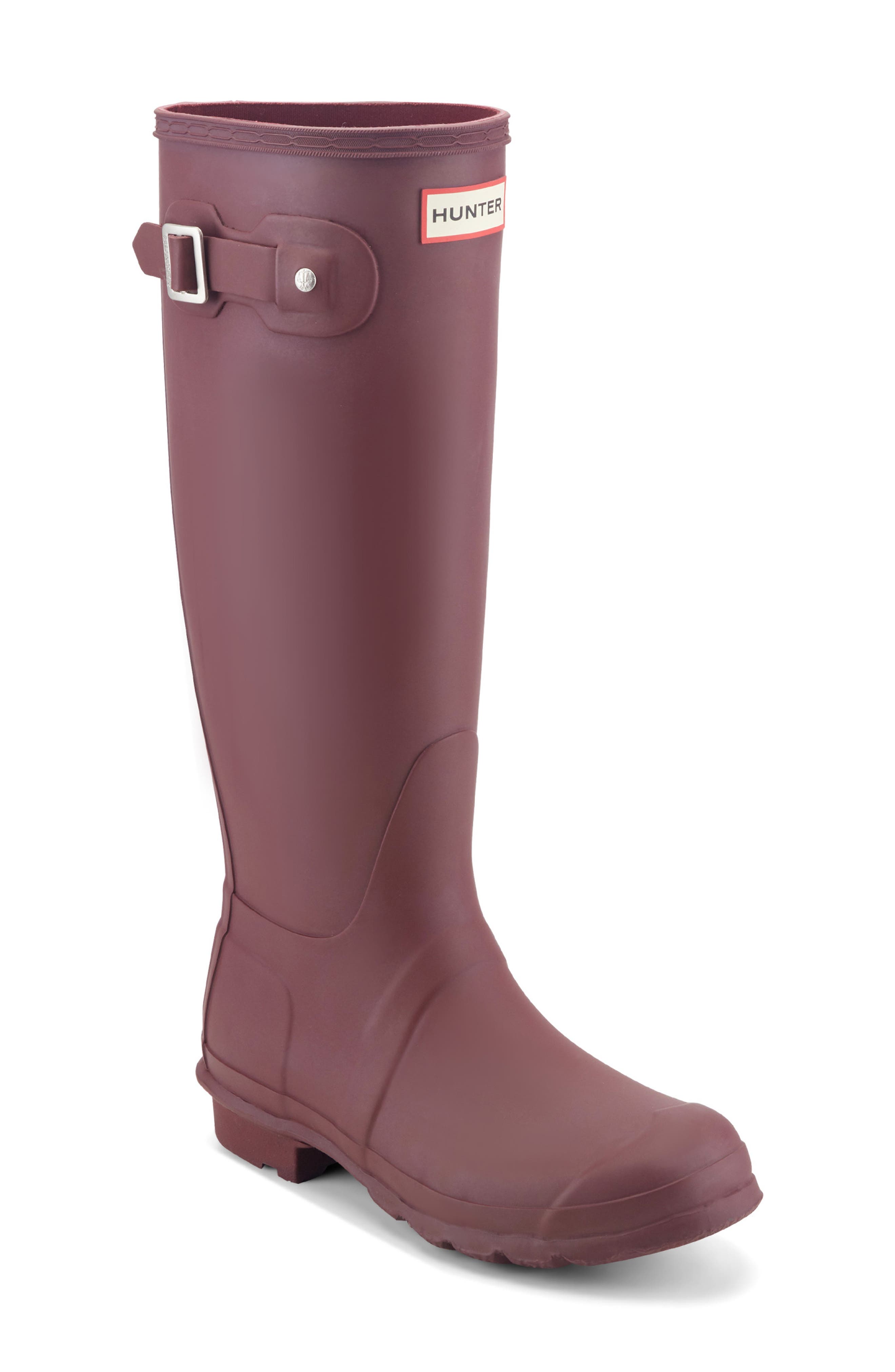 Original Tall Waterproof Rain Boot, Main, color, DARK RED