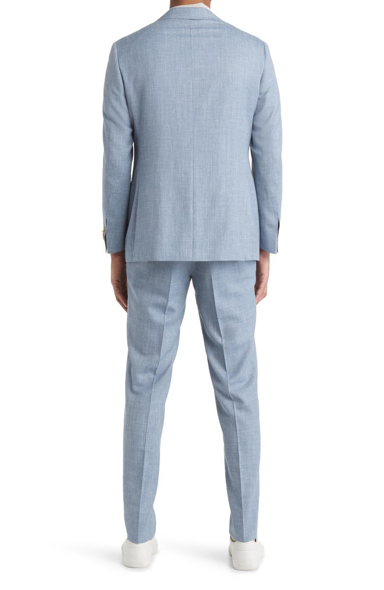 Canali Kei Trim Fit Wool Blend Suit, Alternate, color, Light Blue