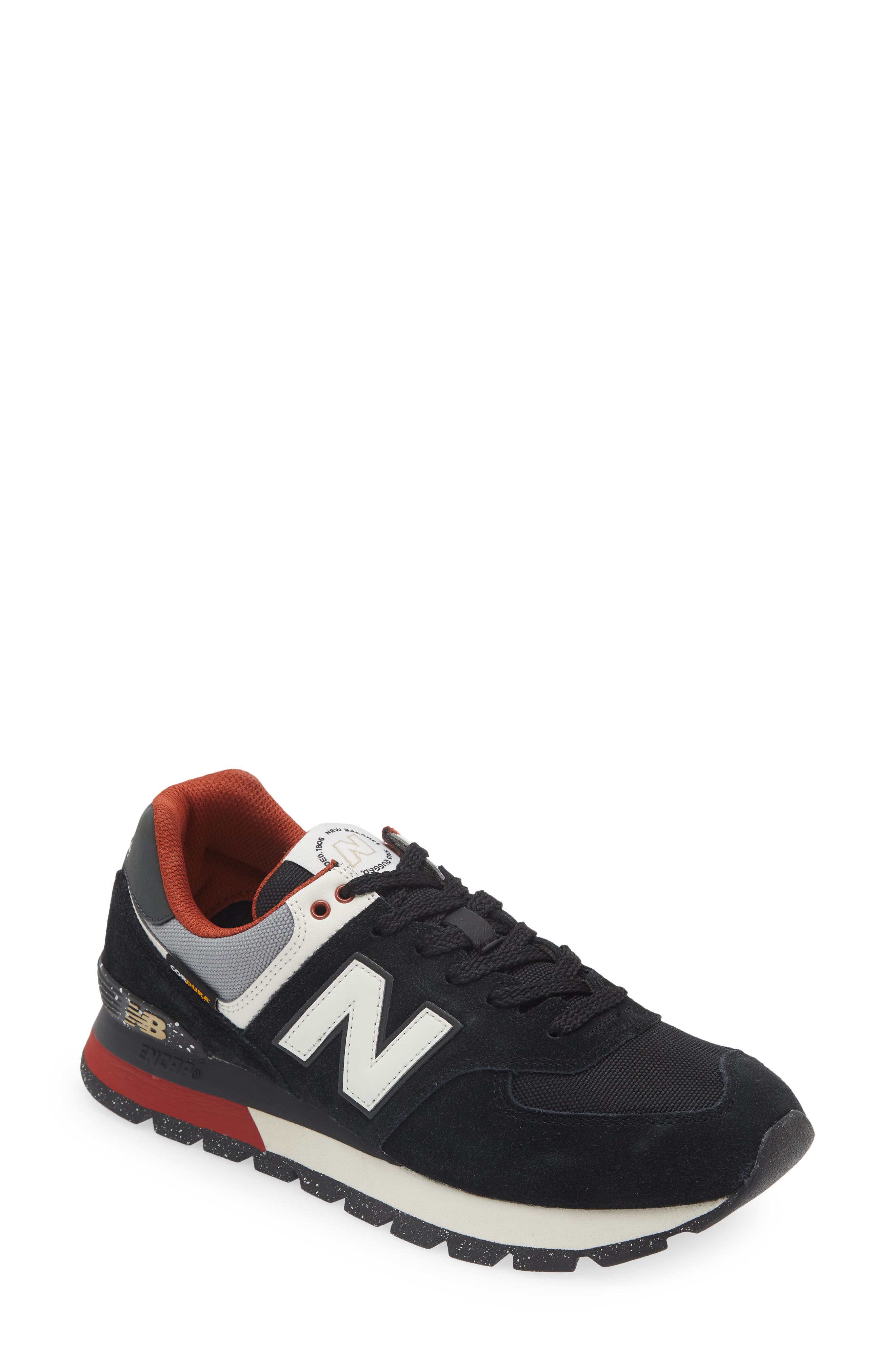 New Balance 574 Cordura Sneaker, Main, color, Black/ White