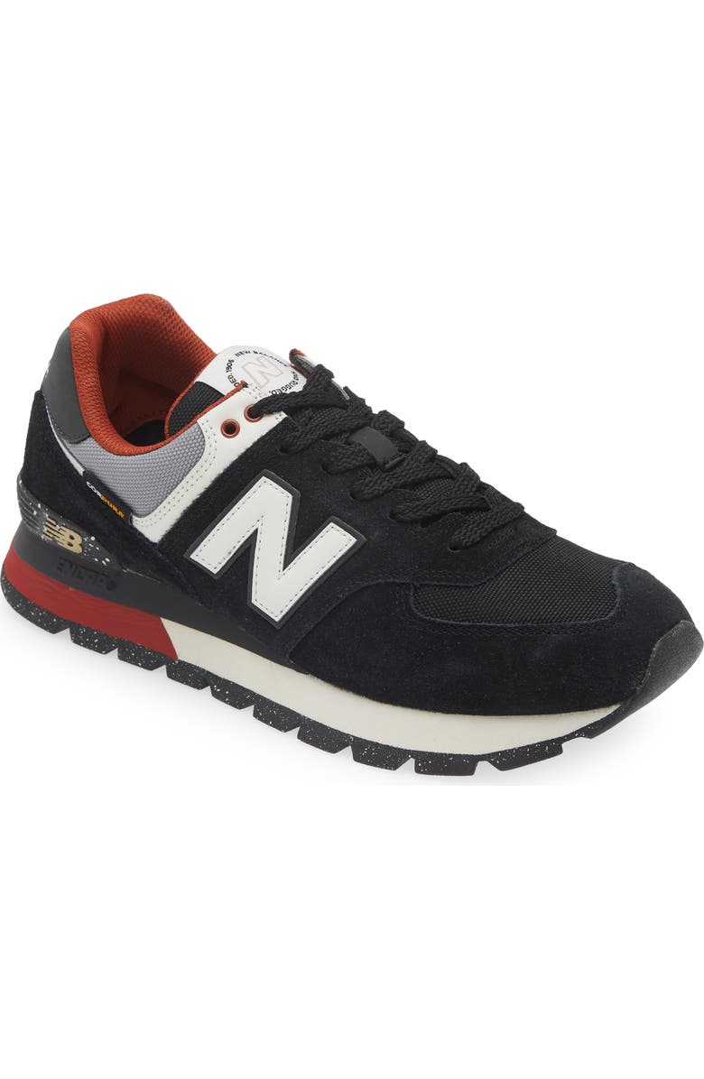 New Balance 574 Cordura Sneaker, Main, color, Black/ White
